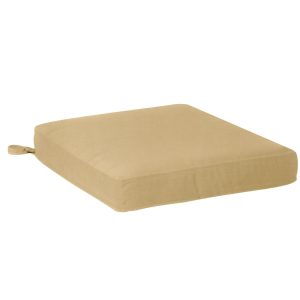 Sunbrella Canvas Wheat Small Outdoor Replacement Seat Cushion W/ Knife Edge By BBQGuys Signature