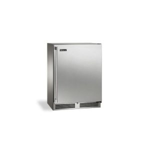 Perlick 24-Inch Signature Series Shallow Depth Stainless Steel Outdoor Refrigerator w/ Door Lock - Right Hinged - HH24RO-4-1RL