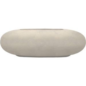 Sawgrass Bay 56 Inch Oval GFRC Natural Gas Fire Bowl in Coastal by Lakeview Outdoor Designs