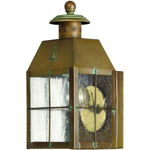 Hinkley Lighting Nantucket One Light 10-Inch Outdoor Wall Light - Aged Brass - 2376AS