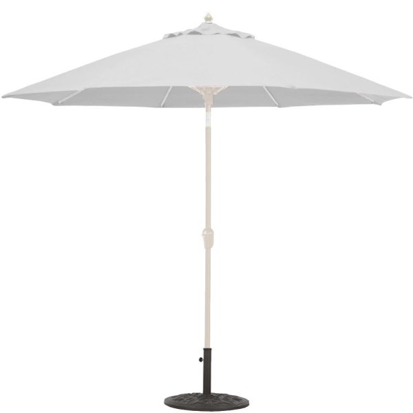 Galtech 9 Ft. Octagonal Aluminum Patio Market Umbrella W/ Crank Lift And Auto Tilt - White Frame W/ Sunbrella Canvas Canvas Canopy