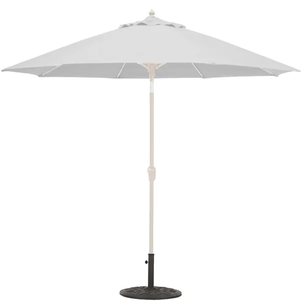 Galtech 9 Ft. Octagonal Aluminum Patio Market Umbrella W/ Crank Lift And Auto Tilt - White Frame W/ Sunbrella Canvas Canvas Canopy