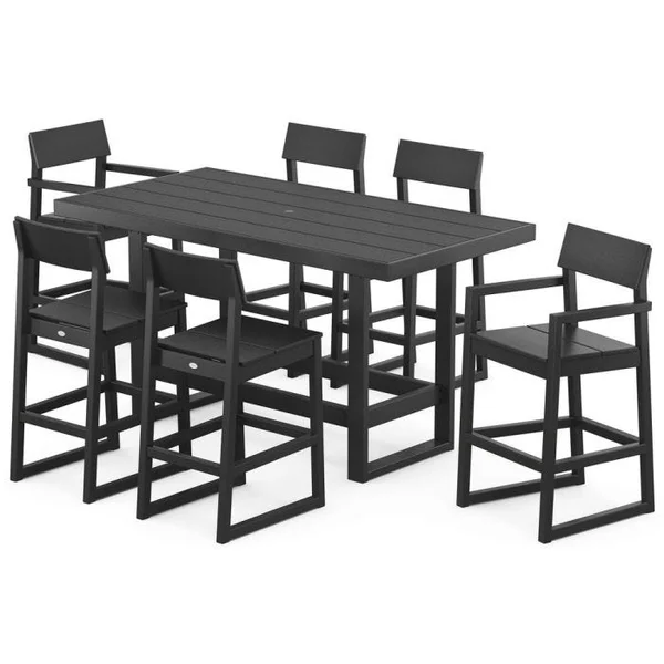 Edge 7-Piece Bar Set - Black