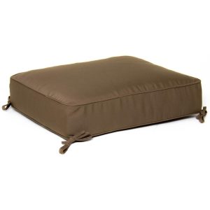 Sunbrella Canvas Cocoa Medium Outdoor Replacement Ottoman Cushion W/ Piping By BBQGuys Signature