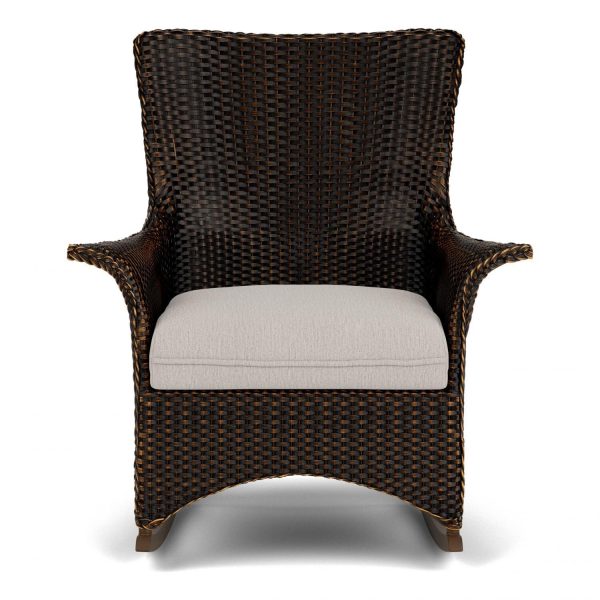 Mandalay Lloyd Loom Rocking Chair in Mink/Remy Cloud by Lloyd Flanders