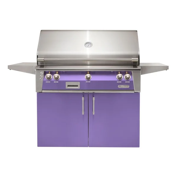 Alfresco ALXE 42-Inch Freestanding Natural Gas Grill With Sear Zone And Rotisserie in Blue Lilac - ALXE-42SZC-NG-S4005