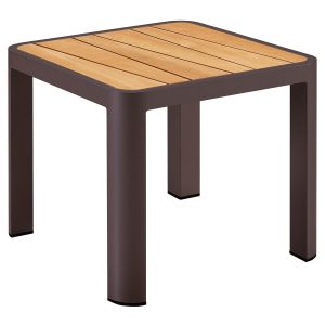 Geneva Aluminum End Table in Latte by HIGOLD