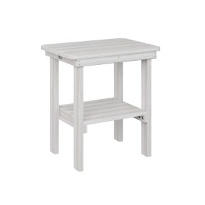 Recycled Plastic End Table in Seashell by Berlin Gardens