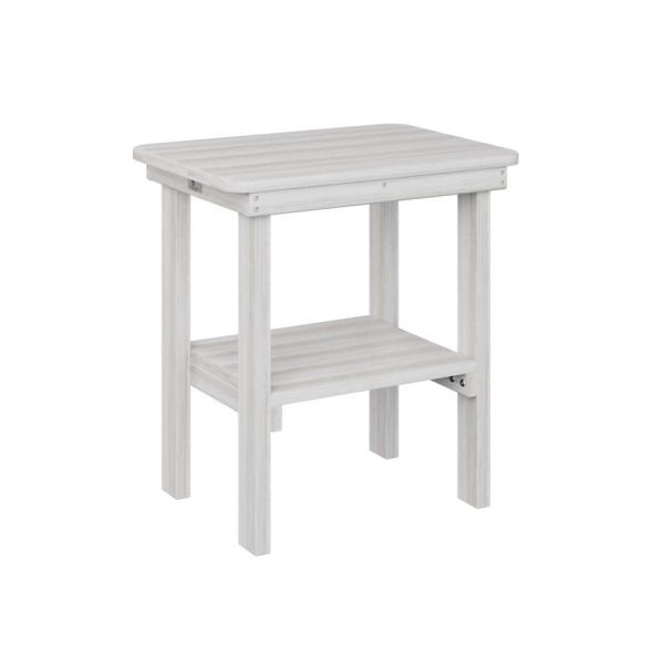 Recycled Plastic End Table in Seashell by Berlin Gardens