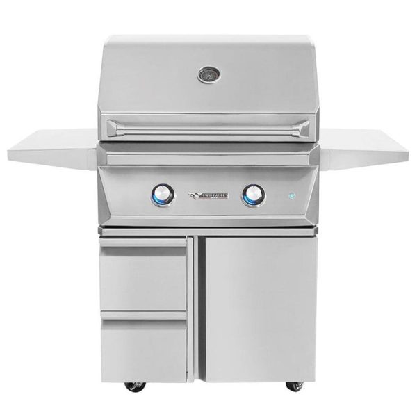 Twin Eagles 30-Inch 2-Burner Propane Gas Grill with Sear Zone & Infrared Rotisserie Burner On Deluxe Cart