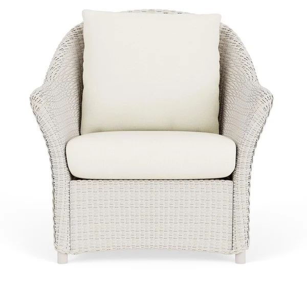 Weekend Retreat Lloyd Loom Club Chair in Antique White/Sailcloth Salt by Lloyd Flanders