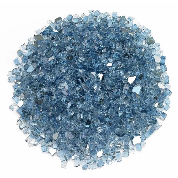 Ebel 1/4 Inch Blue Reflective Fire Glass By Ebel - 25 Lbs