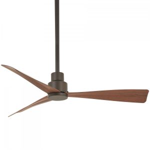 Minka-Aire Simple 44-Inch 3-Blade Ceiling Fan in Oil Rubbed Bronze Finish W/ Medium Maple Blades - F786-ORB