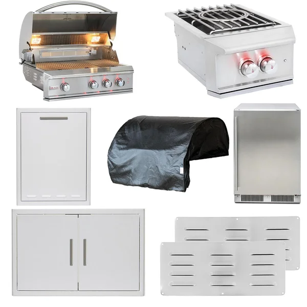 Blaze Professional LUX 8-Piece 34-Inch Natural Gas Outdoor Kitchen Package