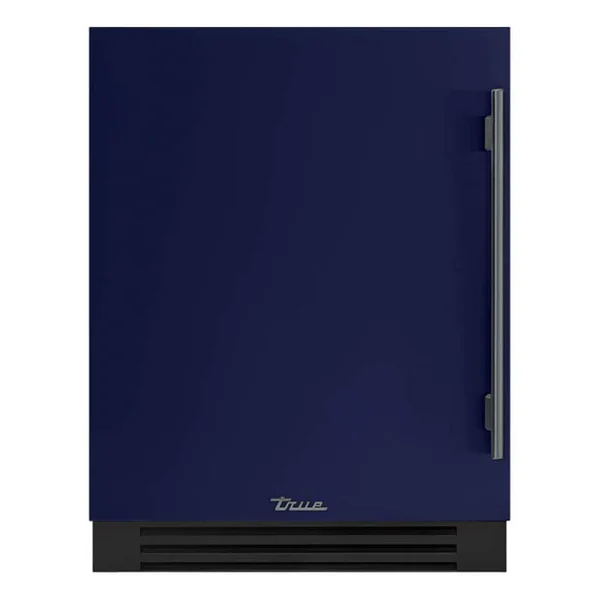 True ADA Height 24 Inch 105 Can 12 Bottle Left Hinge Outdoor Beverage Center - Cobalt w/ Pewter Handle - TUBADA-24-LS-A~078-H05