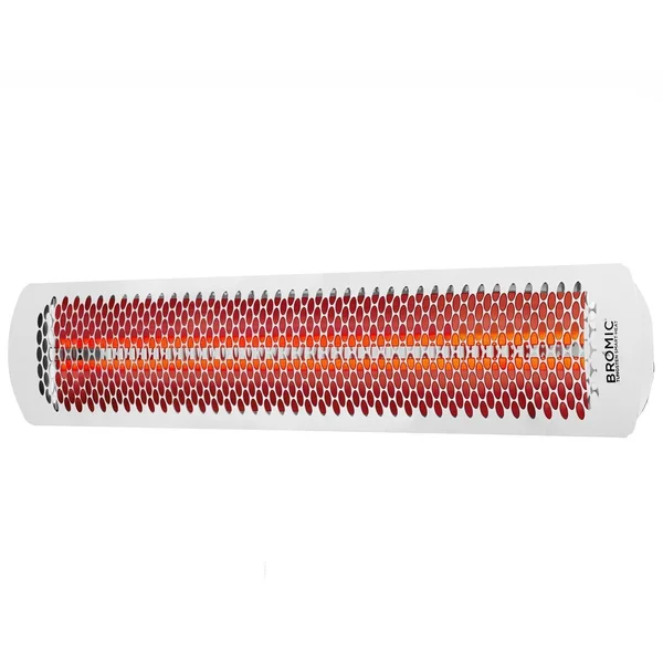 Bromic Heating Tungsten Smart-Heat 56-Inch 6000W Dual Element 208V Electric Infrared Patio Heater - White - BH0420036