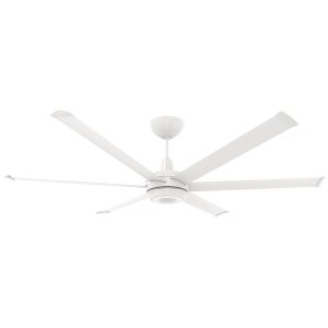 Big Ass Fans 72-Inch es6 Ceiling Fan Kit Universal Mount W/ 7-Inch Ext Tube & LED in White - MK-ES62-062306A787I07S2S34
