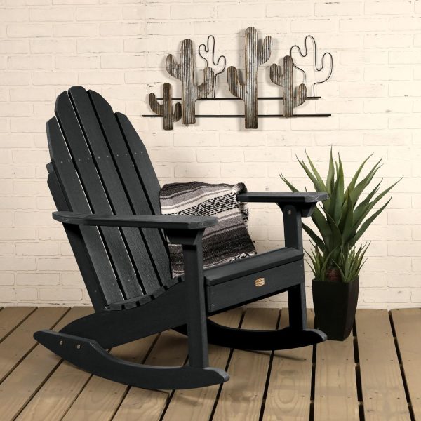 Charmville Recycled Plastic Adirondack Rocking Chair in Abyss by Lakeview Outdoor Designs