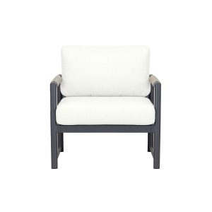 Avenue Bay Aluminum Club Chair in Slate/Canvas Natural by Lakeview Outdoor Designs