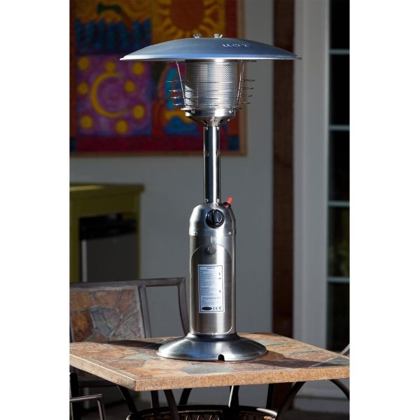 Ultimate Patio 10,000 BTU Propane Gas 35-Inch Tabletop Patio Heater - Stainless Steel - 60262