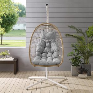 Wicker Swing in Brown Gray by Ultimate Patio