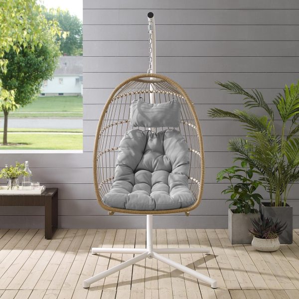 Wicker Swing in Brown Gray by Ultimate Patio