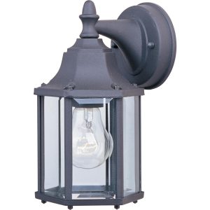Maxim Builder Cast One Light 10-Inch Outdoor Wall Light - Black - 1026BK
