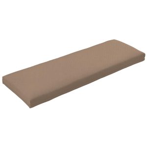Sunbrella Canvas Cocoa Medium Outdoor Replacement Bench Cushion W/ Knife Edge By BBQGuys Signature