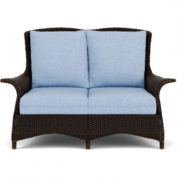 Mandalay Lloyd Loom Loveseat in Mink/Demo Skyway by Lloyd Flanders