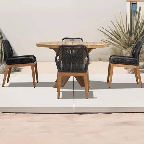 Wood Grove 5 Pc Reclaimed Teak Dining Set by Lakeview Outdoor Designs