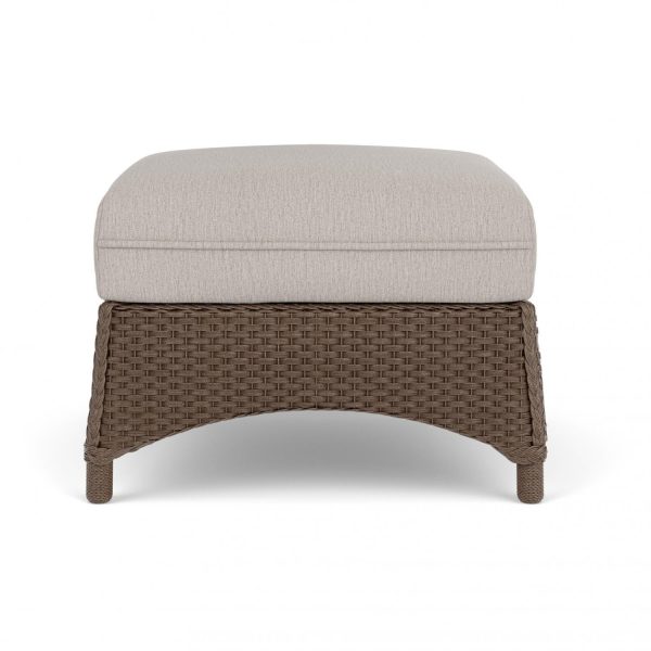Mandalay Lloyd Loom Ottoman in Bark/Remy Cloud by Lloyd Flanders