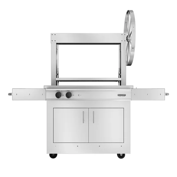 Kalamazoo K750GT Gaucho Wood-Burning Freestanding Natural Gas Grill W/ Two Meat & One Plancha Grill Surface Grates
