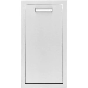 BBQGuys Signature 13-Inch Stainless Steel Narrow Roll-Out Trash Bin - Contempo