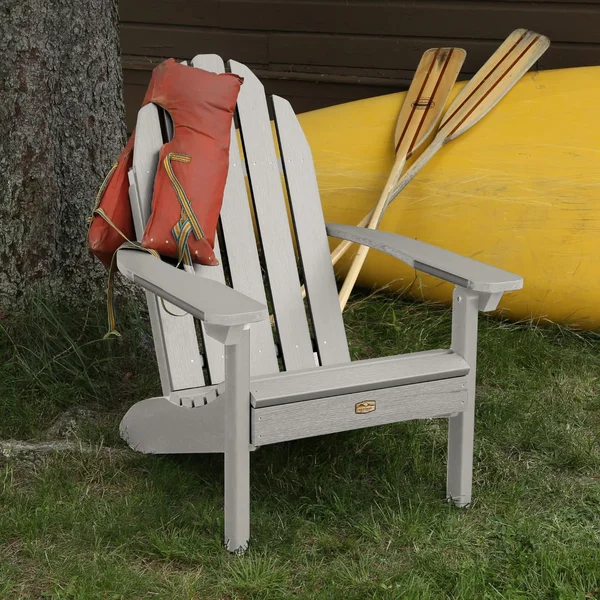 Paradise Key Recycled Plastic Adirondack Chair in Harbor Gray by Lakeview Outdoor Designs
