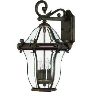 Hinkley Lighting San Clemente Three Light 21-Inch Outdoor Wall Light - Copper Bronze - 2444CB