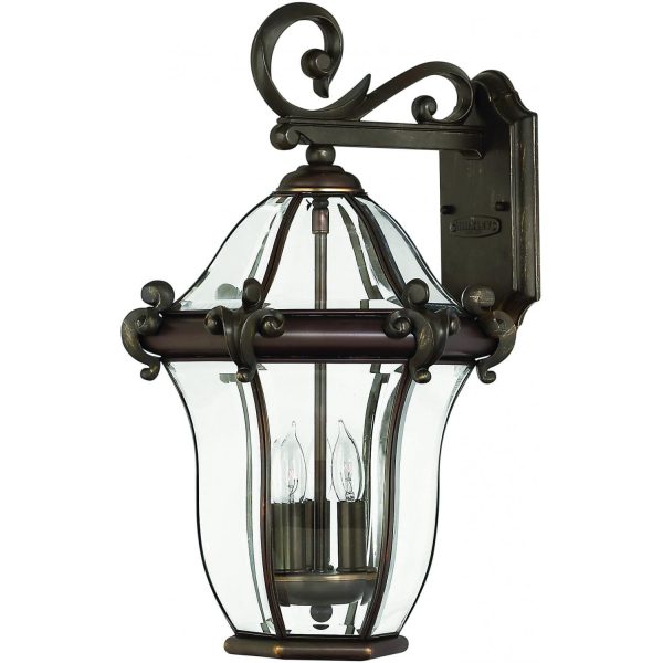 Hinkley Lighting San Clemente Three Light 21-Inch Outdoor Wall Light - Copper Bronze - 2444CB