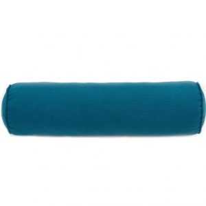 Sunbrella Spectrum Peacock Outdoor Bolster Pillow W/ Piping By BBQGuys Signature - 6 X 24