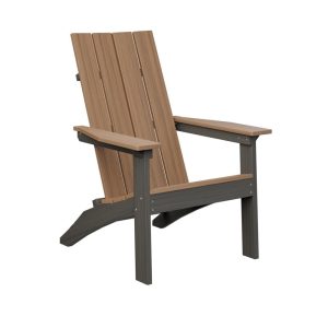 Mayhew Recycled Plastic Adirondack in Antique Mahogany/Coastal Gray by Berlin Gardens