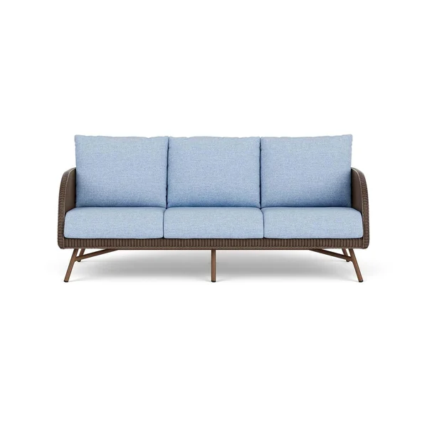 Essence Lloyd Loom Sofa in Bark/Demo Skyway by Lloyd Flanders