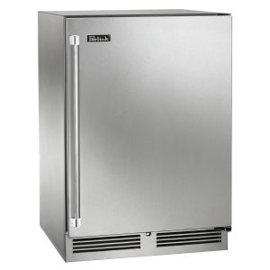 Perlick 24-Inch Signature Series Shallow Depth Stainless Steel Outdoor Wine Reserve - Right Hinged - HH24WO-4-1R