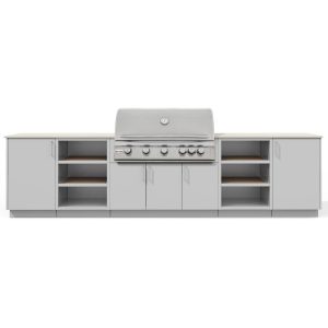 Urban Bonfire Savannah 40 Outdoor Kitchen w/ Blaze LTE Propane Grill, Danae Dekton Countertop & Chantilly Finish - B-Savannah-40-Blaze-Danae-Chantilly