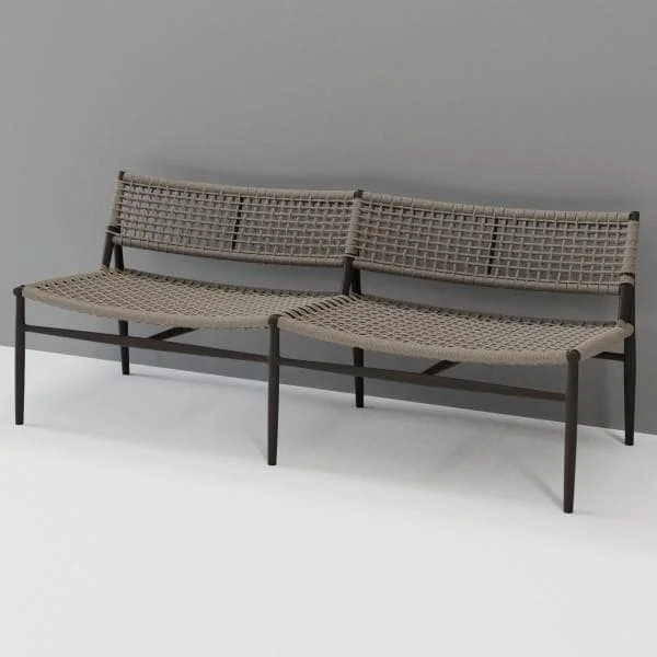 Grigio Woven Rope Sofa in Graphite by Sunset West