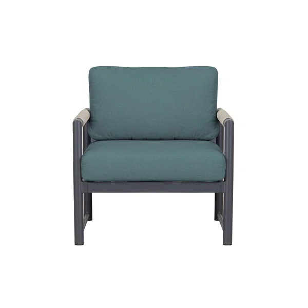 Avenue Bay Aluminum Club Chair in Slate/Cast Lagoon by Lakeview Outdoor Designs