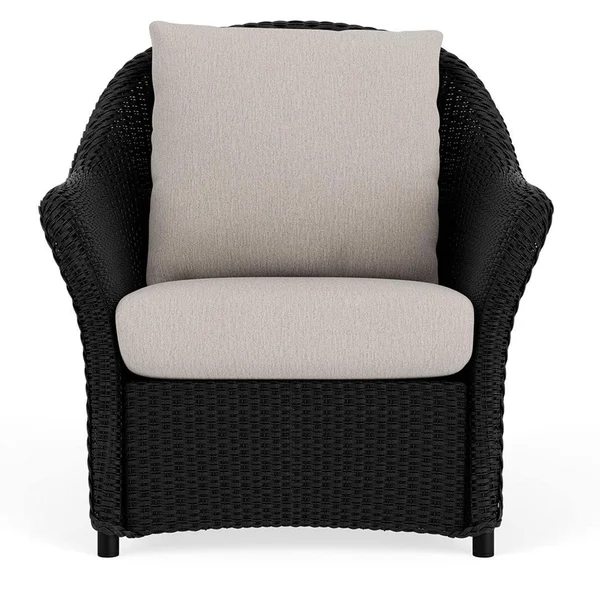 Weekend Retreat Lloyd Loom Club Chair in Ebony/Remy Cloud by Lloyd Flanders