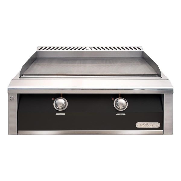 Alfresco 30-Inch Built-In Propane Griddle in Jet Black Gloss - AXE-30GT-LP-S9005