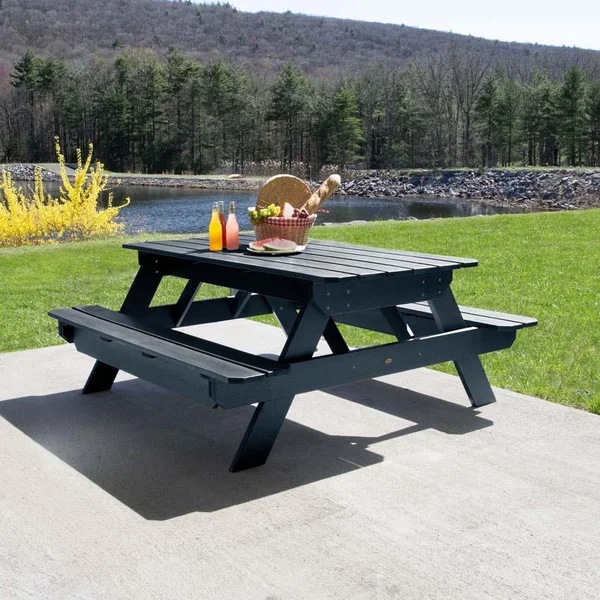 Lookwood 71 Inch Federal Blue Recycled Plastic Picnic Table by Lakeview Outdoor Designs