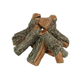 Rasmussen 12-Inch Bark/Split Fire Pit Logs - Round Stack (Logs Only - Burner Not Included)