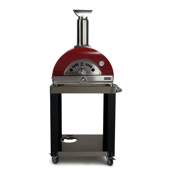 Coyote 30 Inch Freestanding Hybrid Natural Gas Pizza Oven - Red