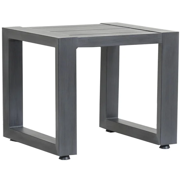 Redondo 20 Inch Square Aluminum End Table in Slate by Sunset West