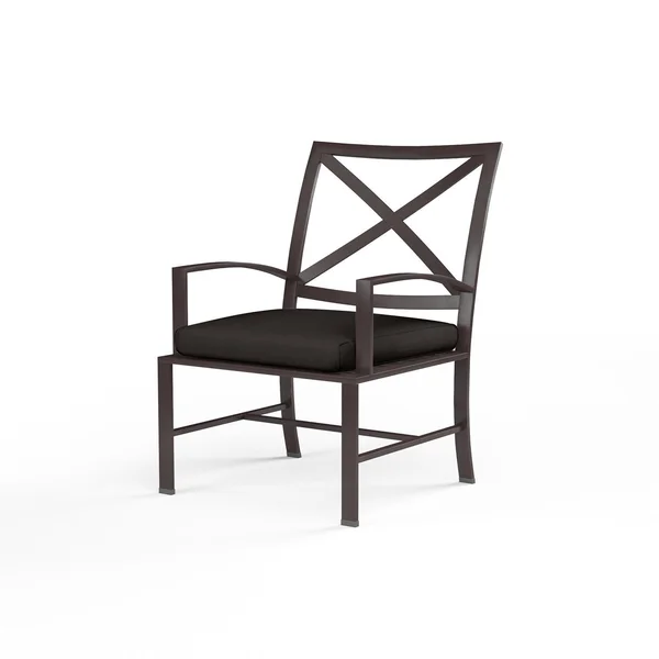La Jolla Aluminum Patio Dining Chair in Spectrum Carbon w/ Self Welt By Sunset West